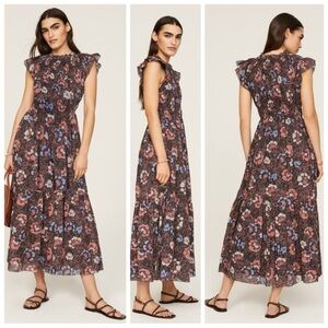 Cleobella Kyah Ankle Dress  in Calista Floral size Small Romatic Boho Midi